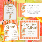 ラブアットファーストQRコードオレンジブライダルシャワー 招待状