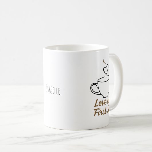 ラブアットファーストsipバレンタインデーのマグカップ コーヒーマグカップ (正面右)
