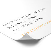 ラブアットファーストSpritzいくつのキスブライダル標識 ポスター (角)