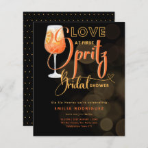 ラブアットファーストSPRITZオレンモダンジブライダルシャワー