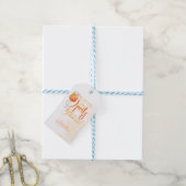 ラブアットファーストSPRITZオレンモダンジブライダルシャワー ギフトタグ (より糸付き)