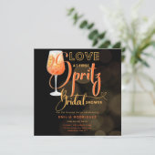 ラブアットファーストSPRITZオレンモダンジブライダルシャワー 招待状 (スタンド正面)