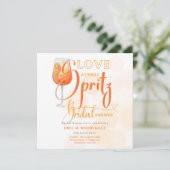 ラブアットファーストSPRITZオレンモダンジブライダルシャワー 招待状 (スタンド正面)