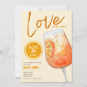 ラブアットファーストspritzカクテルブライダルシャワー 招待状 (正面)