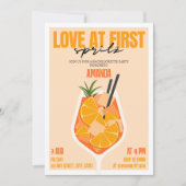 ラブアットファーストSpritzカクテルモダンバチェロレッテ 招待状 (正面)