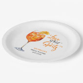 ラブアットファーストSpritzサマーカクテルブライダルシャワー ペーパープレート (アングル)