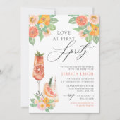 ラブアットファーストSpritzブライトカクテルブライダルシャワー 招待状 (正面)