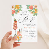 ラブアットファーストSpritzブライトカクテルブライダルシャワー 招待状