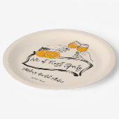 ラブアットファーストspritzレトロオレンジブライダルシャワー ペーパープレート (アングル)