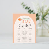 ラブアットファーストSpritz Guess誰のブライダルシャワーゲーム (スタンド正面)