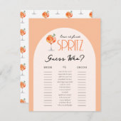 ラブアットファーストSpritz Guess誰のブライダルシャワーゲーム 招待状 (正面/裏面)