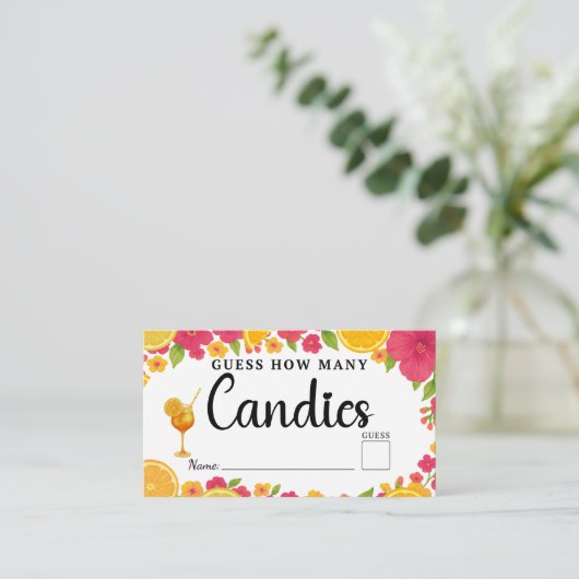 ラブアットファーストSpritz Guess How Many Candiesブライダル エンクロージャーカード (スタンド正面)