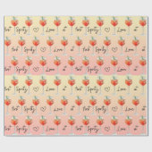 ラブアットファーストSpritz Waterカラーオレンジカクテル ラッピングペーパー (フラット)