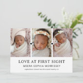 ラブアットモダンファーストサイト4写真誕生 案内状 (スタンド正面)