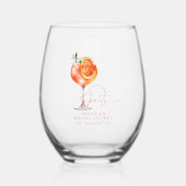 ラブアットモダンファーストスピリッツブライダルシャワー ステムなしワイングラス (正面)