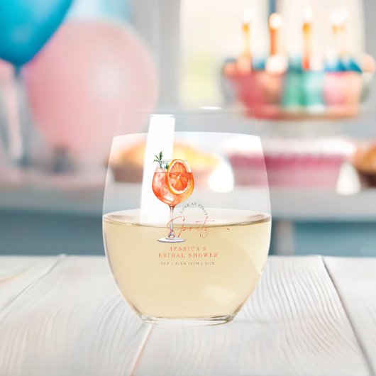 ラブアットモダンファーストスピリッツブライダルシャワー ステムなしワイングラス (インサイチュ (ベビーシャワー))