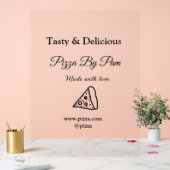 ラブアッドbsiで作られた美味しいピザレストランカフェ アクリルサイン (ウェディング)