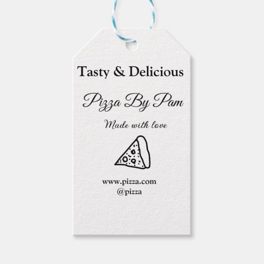 ラブアッドbsiで作られた美味しいピザレストランカフェ ギフトタグ (正面)