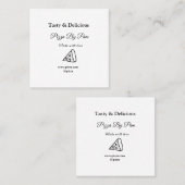 ラブアッドbsiで作られた美味しいピザレストランカフェ スクエア名刺 (正面/裏面)