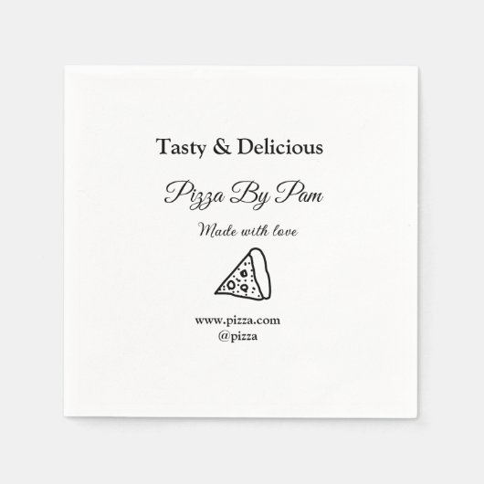 ラブアッドbsiで作られた美味しいピザレストランカフェ スタンダードカクテルナプキン (正面)