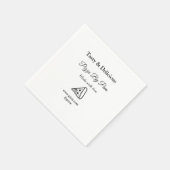 ラブアッドbsiで作られた美味しいピザレストランカフェ スタンダードカクテルナプキン (角)