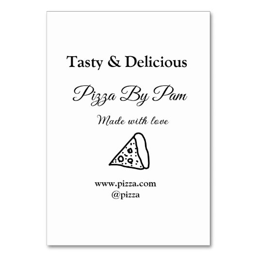 ラブアッドbsiで作られた美味しいピザレストランカフェ テーブルナンバー (正面)