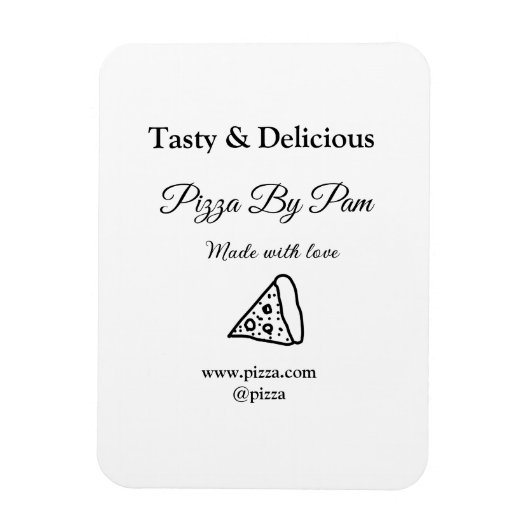 ラブアッドbsiで作られた美味しいピザレストランカフェ マグネット (縦)