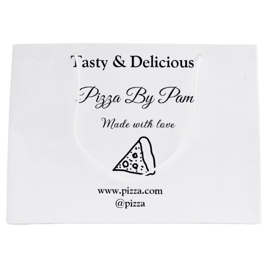 ラブアッドbsiで作られた美味しいピザレストランカフェ ラージペーパーバッグ (正面)