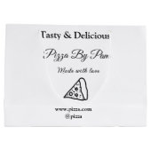 ラブアッドbsiで作られた美味しいピザレストランカフェ ラージペーパーバッグ (裏面)