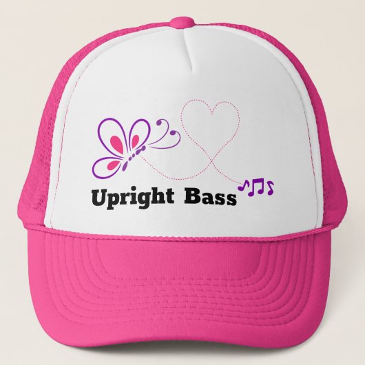 ラブアップライトバスピンクパープルバタフライハート キャップ (正面)