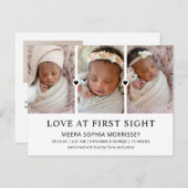 ラブアッモダントサイトフォトコラージュ誕生 案内ポストカード (正面/裏面)