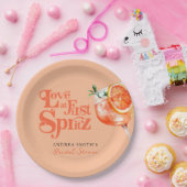 ラブアッモダントファーストスピリッツレトロブライダルシャワー ペーパープレート (パーティー)