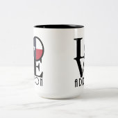 ラブアドディソンテキサス州15オズ ツートーンマグカップ (中央)