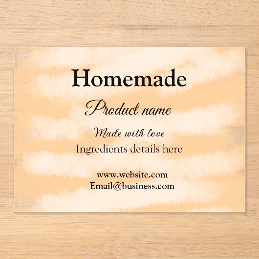 ラブアド文字サイトで自家製ベーカリー アクリル招待状 (正面)