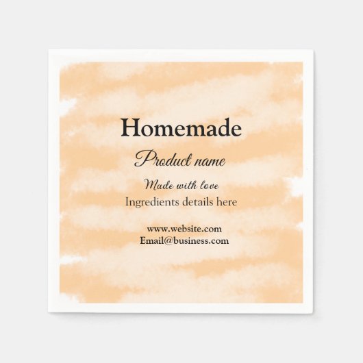 ラブアド文字サイトで自家製ベーカリー スタンダードカクテルナプキン (正面)