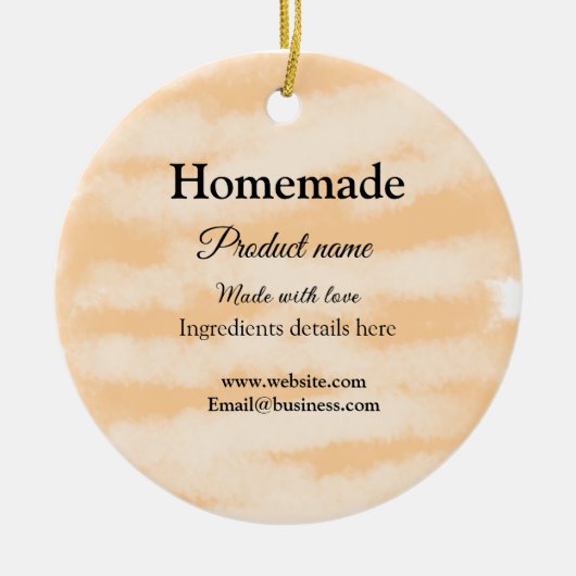 ラブアド文字サイトで自家製ベーカリー セラミックオーナメント (正面)