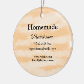 ラブアド文字サイトで自家製ベーカリー セラミックオーナメント (左)