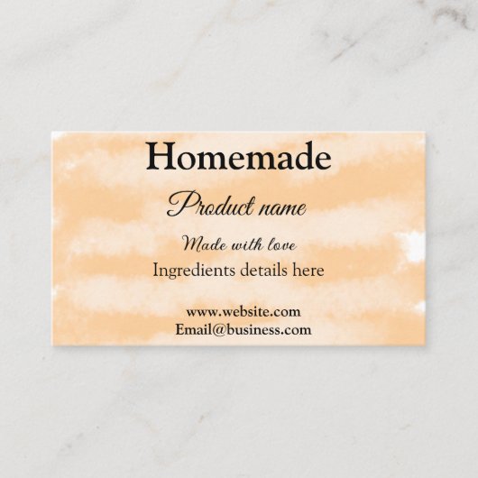 ラブアド文字サイトで自家製ベーカリー 名刺 (正面)