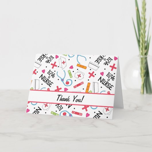 ラブアナースサンキューメディカルアートホワイト サンキューカード (正面)