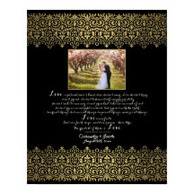 ラブアニバーサリーお祝いフォトブラックn金ゴールド