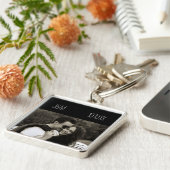 ラブアニバーサリーカップル写真日付イニシャル キーホルダー (側面)