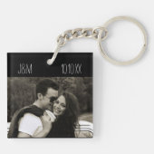 ラブアニバーサリーカップル写真日付イニシャル キーホルダー (裏面)