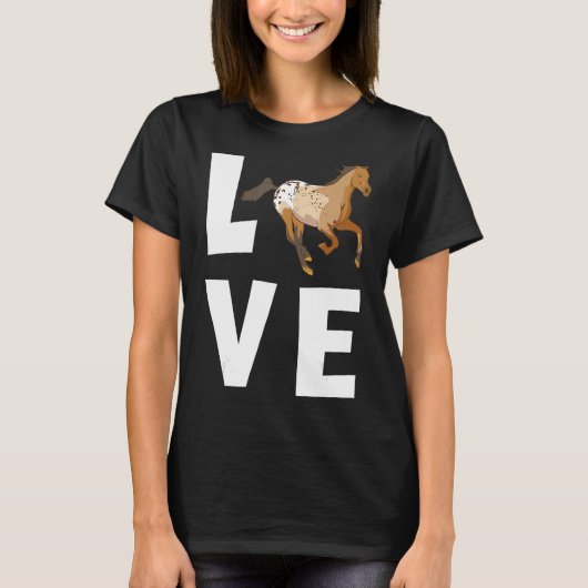 ラブアパロおもしろいーサ馬好き Tシャツ (正面)