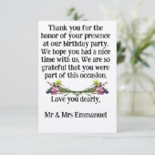 ラブアパーソナライズされたリザクションフラットサンキューカード サンキューカード (スタンド正面)