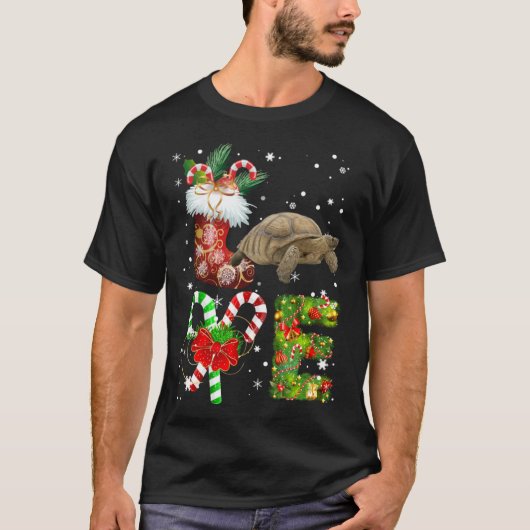 ラブアフリカツルカゼクリストマスライトアン Tシャツ (正面)