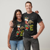ラブアフリカツルカゼクリストマスライトアン Tシャツ (ユニセックス)