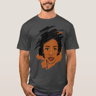 ラブアフリカン女性ターバン女性アフリカ美しい Tシャツ