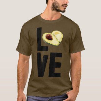 ラブアボカドおもしろいフルーツウィメンズ Tシャツ