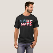 ラブアメリカ国旗 Tシャツ (正面フル)