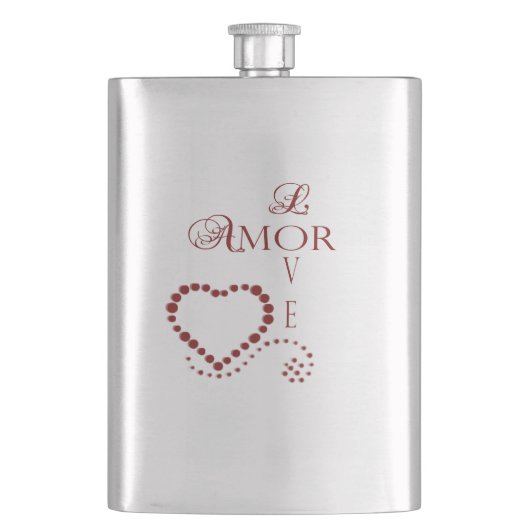 ラブアモールハートバレンタイン フラスク (正面)